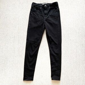 TOPSHOP Jamie dark black High rise jeans Sz 28 EUC